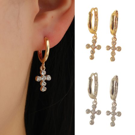 2PCS Huggie Hoop Örhängen, Post Dangle Hoop Örhängen