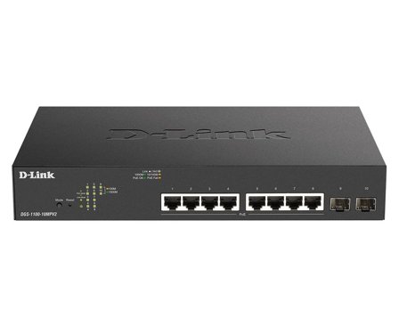 D-LINK DGS 1100-10MPV2 - switch - 10 porter - smart - rackmonterbar