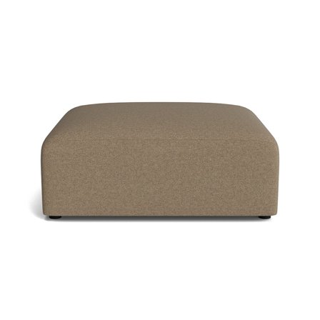 Soma Pouf Aurora Dunkelbeige Moderner Hocker mit Nozag-Federung und Schaumgranulat-Füllung für optimalen Sitzkomfort im Wohnzimmer, Höhe 43cm