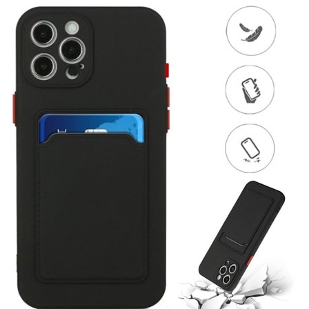 Iphone 16 Pro Max skal mobilskal korthållare slot