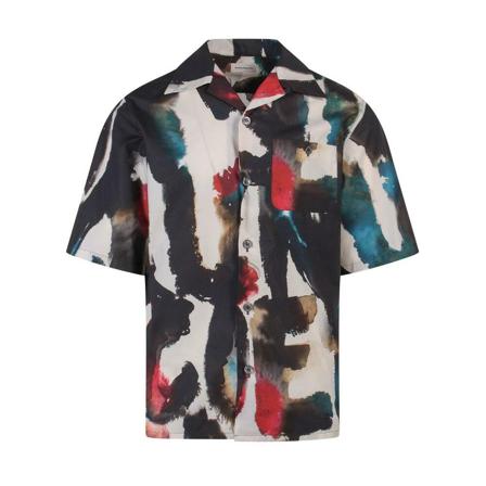 Alexander McQueen, Casual Shirts Zwart, Heren, Maat:M
