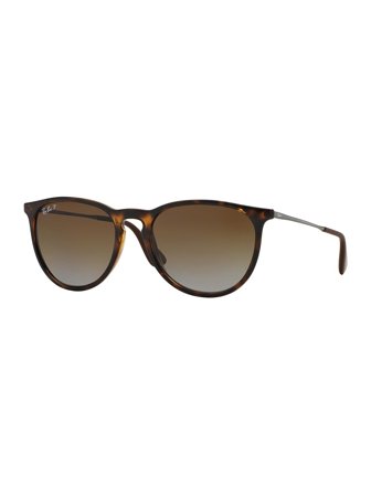 Ray Ban Men's Sunglasses with a frame made of nylon in brown and plastic lenses in polarisiert, verlaufend, braun