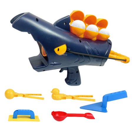 Haj-Snöbollskastare Leksak Barn Snöboll Kul Kit Vinter Snöstriden Spel Leksak För Pojkar Flickor