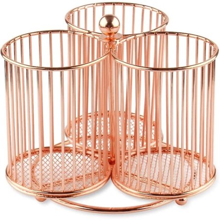 Roterende Skrivebordsorganisator, Roterende Blyantholder Skrivebord Multifunktionel Penholder Rosaguld Kontorartikler Organisator