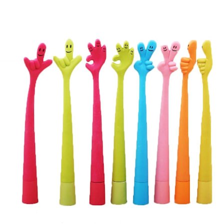 6 kpl Ihastuttava Luova Piirustus Kynä Vapaa Taivuta Sormi Kynä Ele Kynä Mainonta Kynä