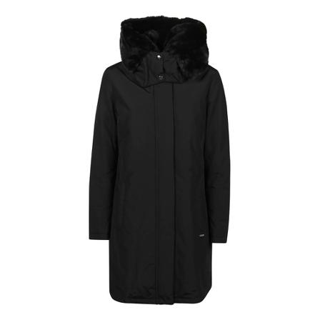 Woolrich, Zwart Bow bridge parka Zwart, Dames, Maat:S