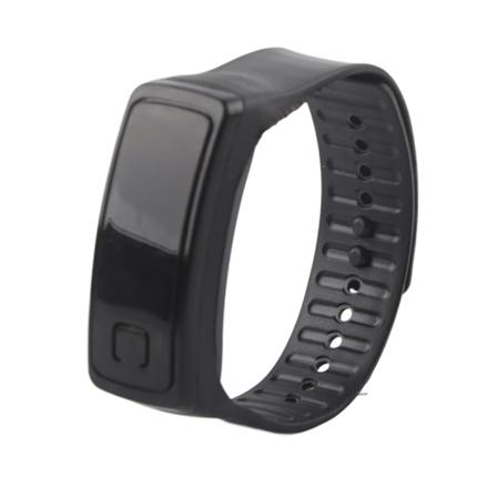 LED-klokke Sports Silikon Rem Digital 12-timers Skive Elektronisk Display Armbåndsur