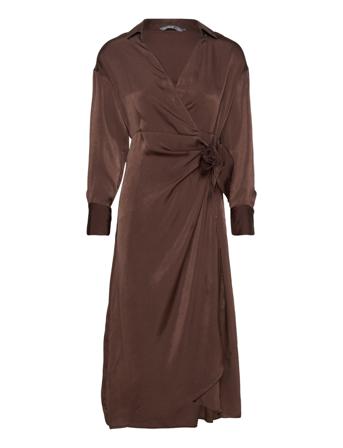 Onlmille L/S Midi Dress Ptm Brown ONLY