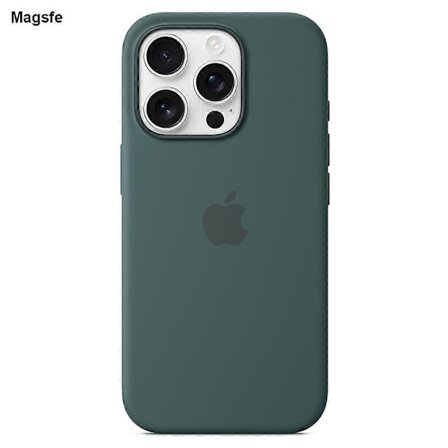 Til iPhone 16 Pro Telefon Cover Silikon Magnetisk Telefonbeskytter Kompatibel med MagSafe - Grøn-WELLNGS