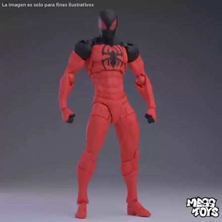 rød CT Toys Mafex 147 Spiderman Symbiote Venom Action Figure - Samleobjekt Spiderman Figur - Gave til barn og voksne