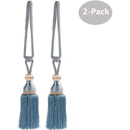 1 par guldtråds tennisboll fransar hängande boll gardinband