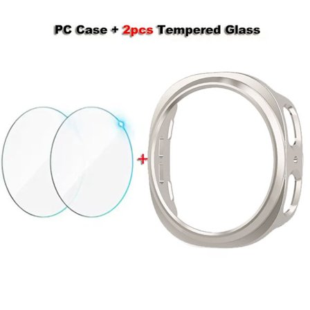 Glas+PC Klockfodral För Samsung Galaxy Watch 8 40mm 44mm 8 Classic 46mm Ihåligt Hårt Skydd För Galaxy Classic 8 Tillbehör
