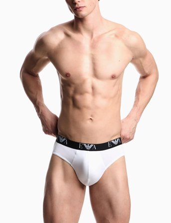 Emporio Armani 3 Pack Bottom - White - S