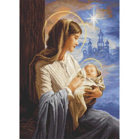 Broderikit Luca-S B617 - "Sankta Maria och barnet" 29x40 cm