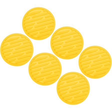 Lasinaluset, 6 kpl - Silikoniset lasinaluset juomille, pyöreät liukumattomat lämmönkestävät aluset, baariin, klubille, toimistoon, sohvapöydälle (