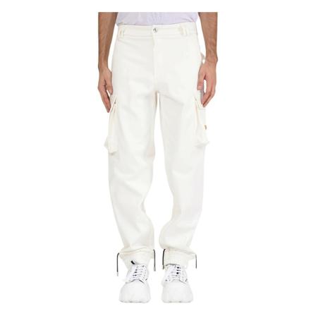 Gcds, Straight Trousers Wit, Heren, Maat:XL