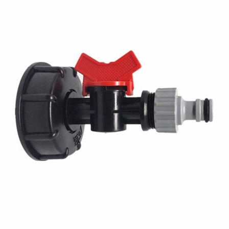 Adapter för IBC, utloppsförbindelse för trädgårdsvattentank med kran och nippel S60X6