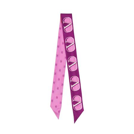Valentino Garavani, VLogo Scarf Roze, Dames, Maat:ONE Size