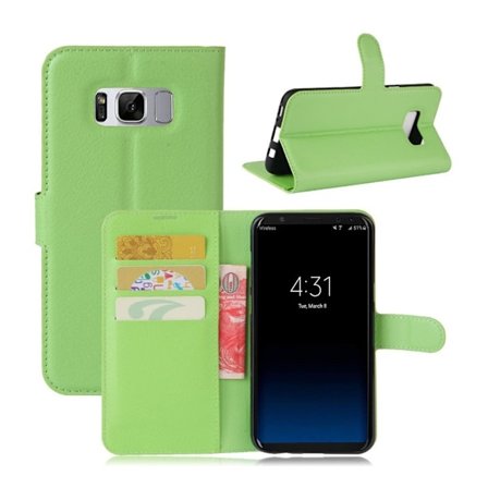 Samsung Galaxy S8 stilfuldt læder-etui - Grøn