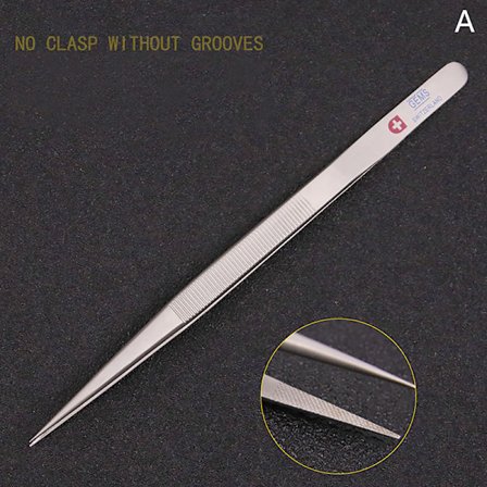 Smykker Pinsett konkav groove diamant rustfritt stål Adjusta