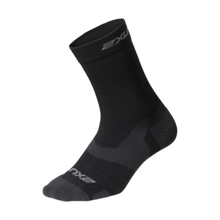 2XU Vectr Light Cushion Crew Sock Unisex workout socks Black XL