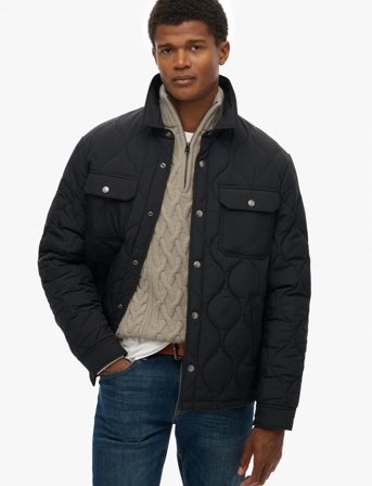 Superdry Surplus Liner Overshirt - Black - S