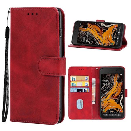Lærfutteral for Samsung Galaxy Xcover 4s [DB] Rød