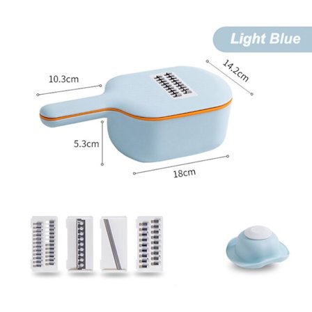 Multifunktionell rivare Potatis Gurka Morotsskärare Strimla rivjärn med filter Köksverktyg för att skiva frukt och grönsaker