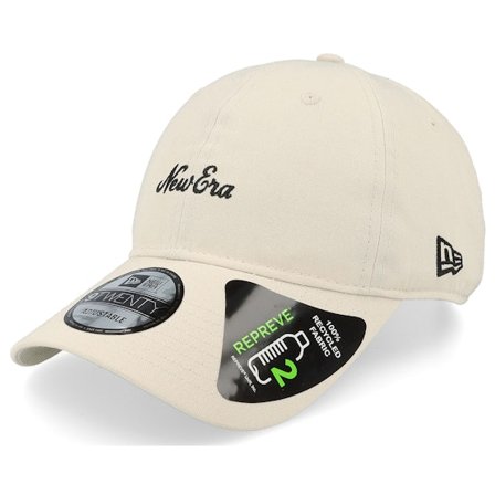 New Era - Bege unconstructed Boné - Heritage Script 9TWENTY Stone/Black Dad Cap @ Hatstore