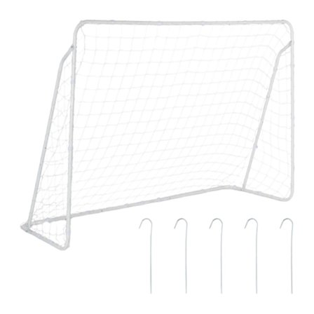 Fotbollsmål i vitt stål