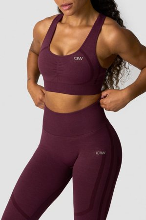 Rush Seamless Sports Bra Dark Mahogany Melange