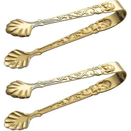 2 kappaletta sokeripihdit ruostumattomasta teräksestä jääpihdit karkkipihdit jääpalapihdit juhlakoristeet kultaiset