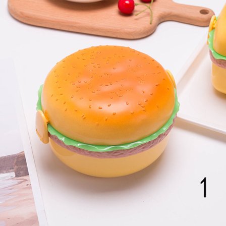 Hamburger Lunch Box Kid Bento Box Container Creative Burger Lu