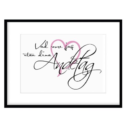 Poster Vad vore jag utan dina andetag A4