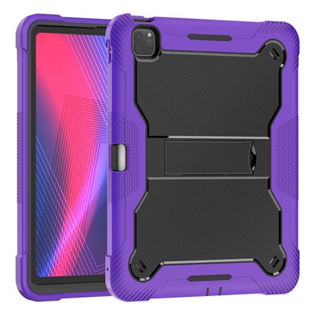 Fodral för iPad mini 4/5 lila silikon tre-i-ett stativ för barn