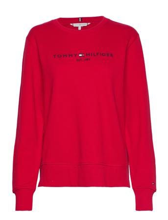 Regular Hilfiger C-Nk Sweatshirt Sweat-shirt Tröja Röd Tommy Hilfiger