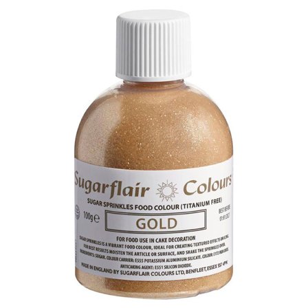 Sugarflair Farget Sukker Gull