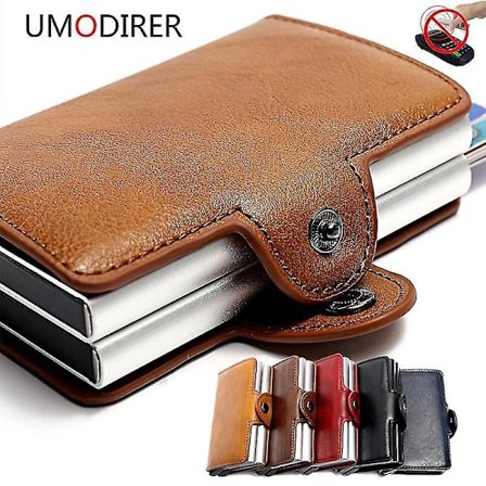 Lyxig PU-läder visitkortshållare för kvinnor och män