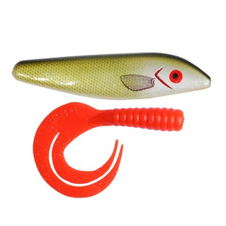 Vicke Pike Tail 80g, 40cm - Skitmört Red Glitter Tail