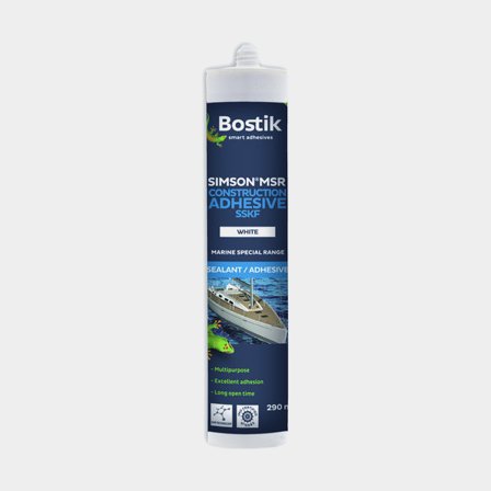 Rakennusliima Bostik Simson MSR Construction Adhesive SSKF, 290 ml, harmaa