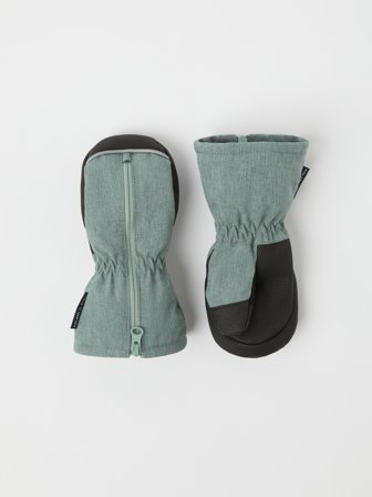 Polarn O. Pyret - Padded mittens with zip - 3 - Childrenswear - grey