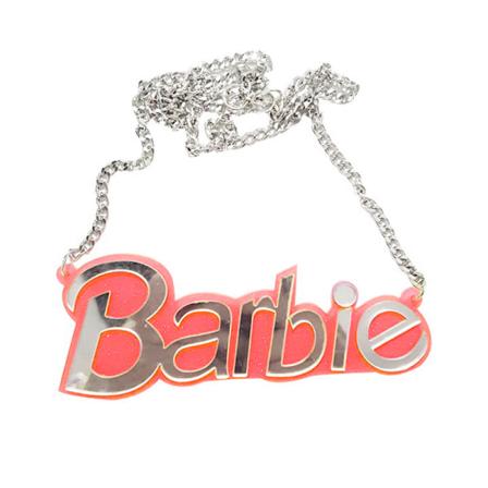 Kravben Letterkæde Pink Barbie Halskæde Kvinders Smykker