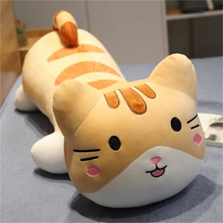 Iso kokoinen pehmolelu kissa tyyny söpö eläin täytetty pehmolelu nukke K