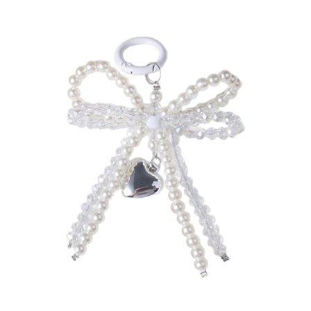 Sofistikeret Håndtaske Nøgle Tilbehør Robust Perler Krystal Sløjfe Hængende Nøgle Ornament til Nøgler og Tasker Udvalg