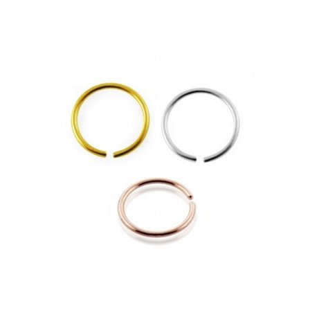 14K guld Näsa Hoop ring Öronpiercingar