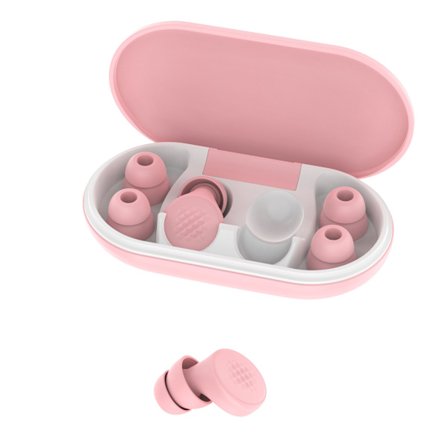 Nukkumiskorvatulpat, 45 dB melunvaimennus, uudelleenkäytettävät pehmeät silikoniset ergonomiset korvatulpat, 4 kokoa (XS/S/M/L), sopivat nukkumiseen/