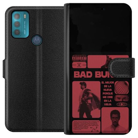 Kompatibelt Lommeboketui til Motorola Moto G50 Bad Bunny NFL-inspirert skjoldlogo med amerikansk fotball og stjerner