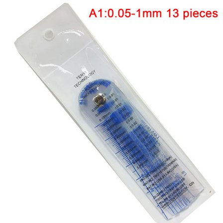0,05-1 mm Tykkelse Plast Metrisk Filler Følemåler