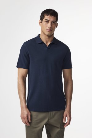 NN07 Almer 3562 Polo male Blue Cotton Blend