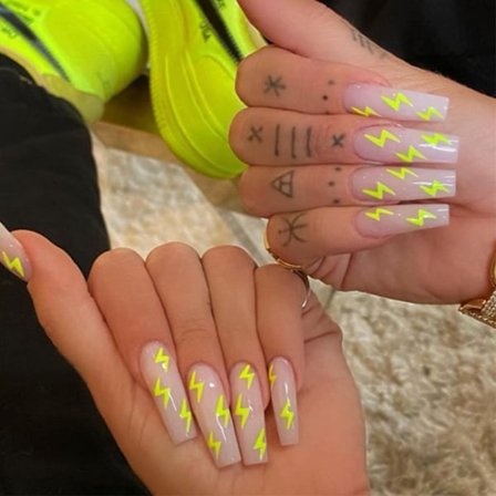 Eleganta Fluorescerande Gröna Krom Press On Naglar, Återanvändbara Metalliska Spegel Lösnaglar För Kvinnor, Enkel Applicering 10 Minuters Manikyrset 